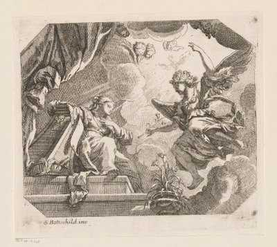 マリアへの告知 いろいろなデザイン（シリーズタイトル） Opera Varia Historica, Poetica & Iconologica (シリーズタイトル) 作： Samuel Bottschild