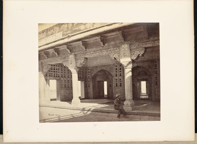 アグラの砦、ゼナナの内部、モザイク画を見る 作： Samuel Bourne