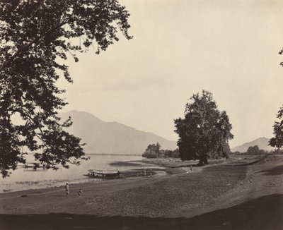 カシミールシーン、c。 1865年。 作： Samuel Bourne