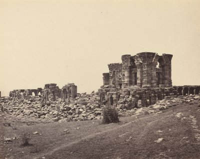 南東からのMartandの遺跡、c。 1870年。 作： Samuel Bourne