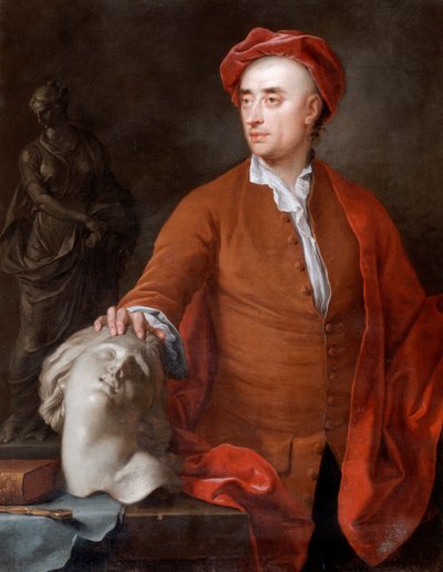 18世紀と推定されるジョンマイケルリスブラックの肖像。 作： Samuel Buck