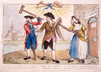 「火星と金星、またはセシル卿の懲らしめ」、1784年 作： Samuel Collings