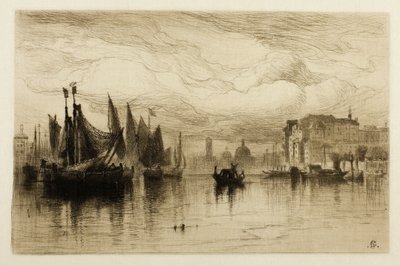 ヴェネツィアの曇りの日 作： Samuel Colman