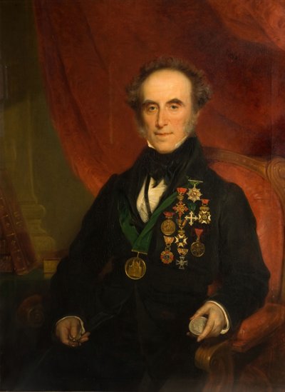 サー・エドワード・トマソンの肖像 1769-1849, 1849. 作： Samuel Colman
