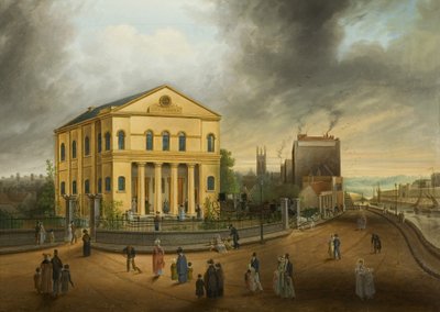 日曜日の朝、教会へ行く」1832年頃（油彩・キャンバス 作： Samuel Colman