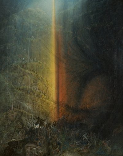 ファラオの軍勢の破壊」1830年頃（油彩・キャンバス 作： Samuel Colman