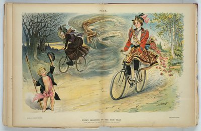 パックの新年への挨拶、1898年 作： Samuel D. Ehrhart