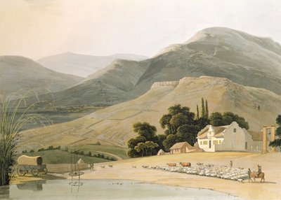 Boor&39;s House、「アフリカの風景と動物」のプレート16、1805（アクアチント） 作： Samuel Daniell