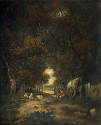 ウォールナット ツリー ウォーク、アーラム、1836 ～ 63 年。 作： Samuel David Colkett