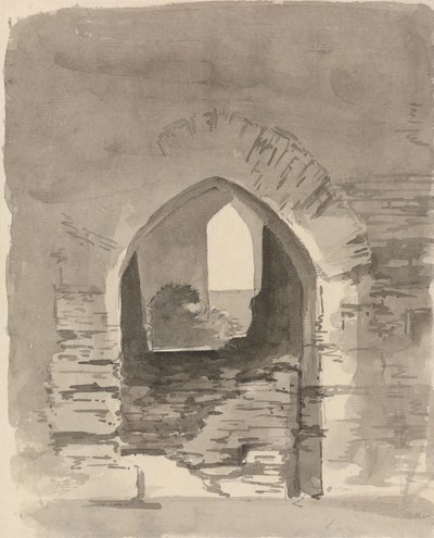 廃墟の建物へのアーチ型の入り口 作： Samuel Davis