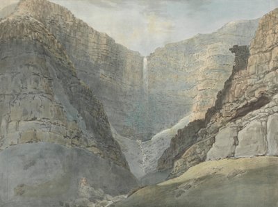 滝のある岩の峡谷 作： Samuel Davis