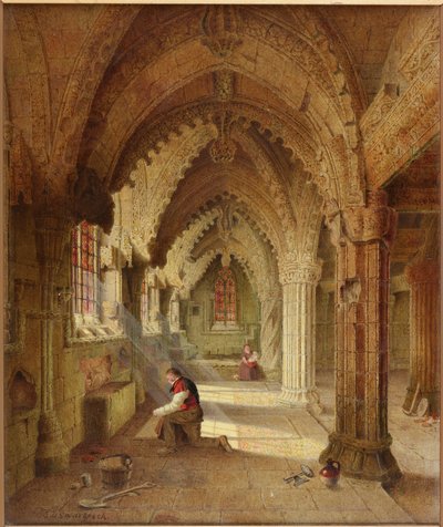 ロスリン礼拝堂、1852年 作： Samuel Dukinfield Swarbreck