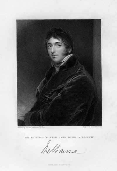 ウィリアムラム1779〜1848年、第2子爵メルボルン、1836年。 作： Samuel Freeman