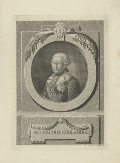 ピーター・フォン・ビロン 1724-1800年、クールラント・セミガリア公、1781年。 作： Samuel Gottlieb Kuetner