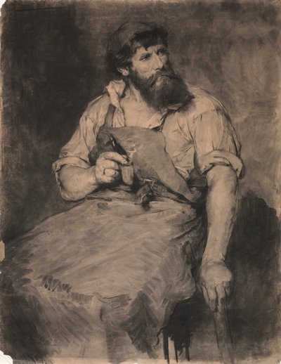 スミシー、"Das Gericht "のための習作、1883年頃（木炭） 作： Samuel H. Crone