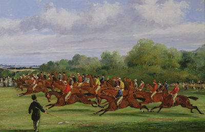 1862ダービーの始まり、1862（ペアについては451913を参照） 作： Samuel Henry Alken