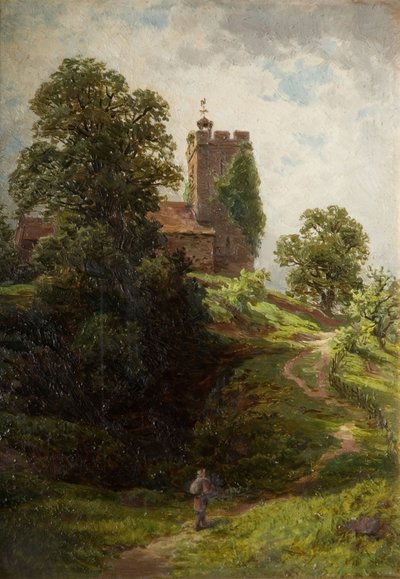 ラドロー近郊のウィグモア教会、1880年。 作： Samuel Henry Baker