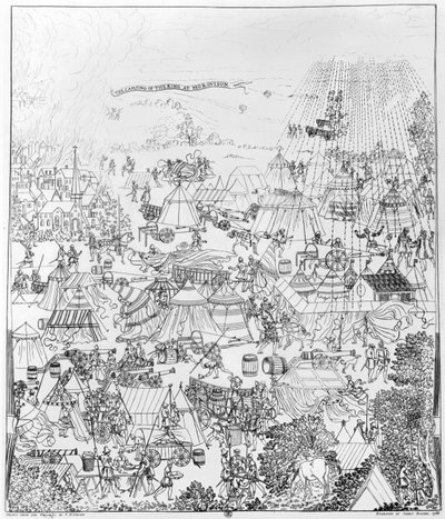 1544年7月、マーキーソンでのヘンリー8世の野営地。 作： Samuel Hieronymous Grimm