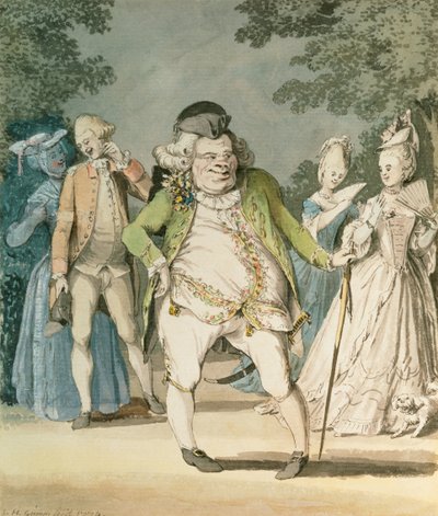 マカロニ、1774 作： Samuel Hieronymous Grimm