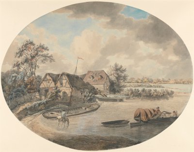 Mill on the Avon、パーショア、ウスターシャー 作： Samuel Hieronymus Grimm