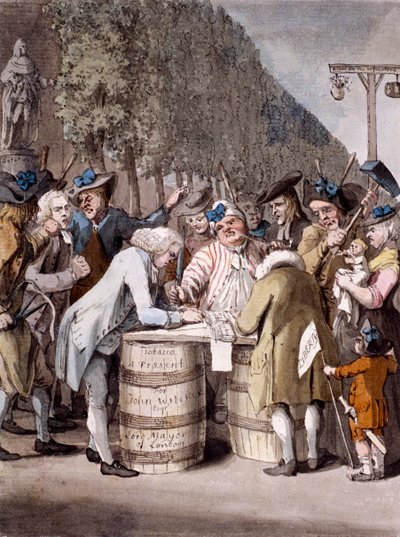 「ミドルセックスの選挙」、1775 年。 作： Samuel Hieronymus Grimm