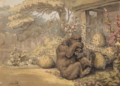 熊と蜂の巣 作： Samuel Howitt