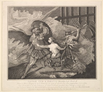 サタン、罪と死の楽園は失われた、本II、1788年5月1日。 作： Samuel Ireland