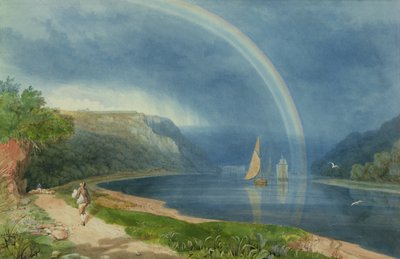 エイボン川の虹 1825年頃 （水彩・紙 作： Samuel Jackson