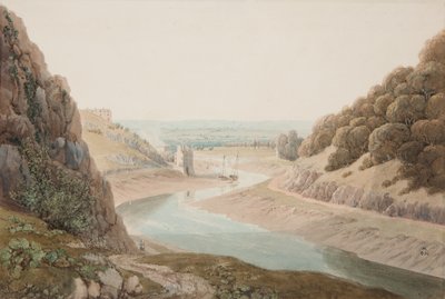 セント・ヴィンセント・ロックスから見たエイボン川とオールド・ホットウェル・ハウス、1825年頃 作： Samuel Jackson