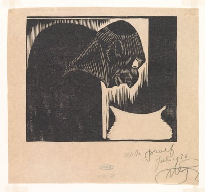 ボウルを持つ曲がった男 作： Samuel Jessurun de Mesquita (signed by artist)