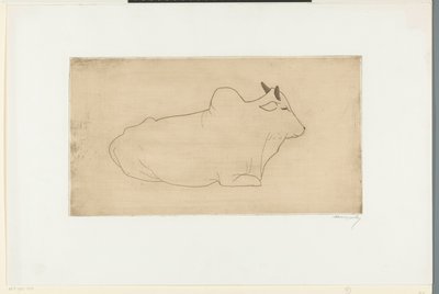 横たわるゼブ 作： Samuel Jessurun de Mesquita (signed by artist)