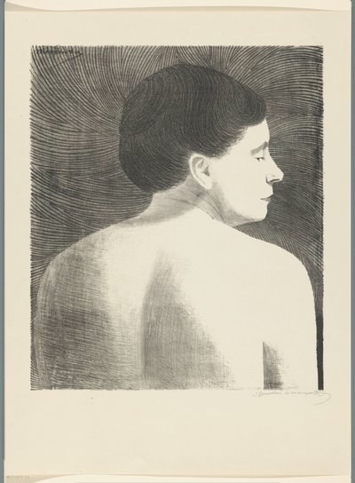 後ろから見た女性のヌード 作： Samuel Jessurun de Mesquita (signed by artist)