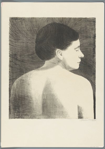 後ろから見た女性のヌード 作： Samuel Jessurun de Mesquita (signed by artist)