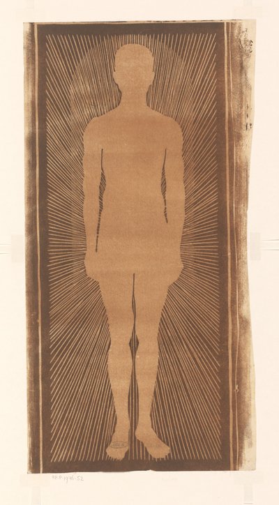 光線がいたるところにある男のシルエット 作： Samuel Jessurun de Mesquita (signed by artist)
