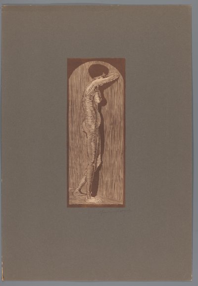 女性ヌード立ち 悲しみ（原題） 作： Samuel Jessurun de Mesquita (signed by artist)
