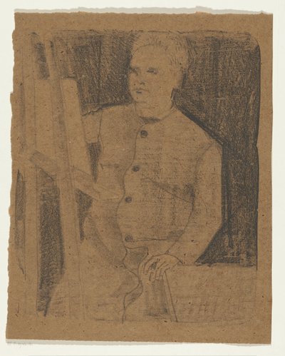 イーゼルの後ろの自画像 作： Samuel Jessurun de Mesquita (signed by artist)
