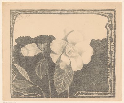 ツバキ、左はつぼみ中の花 作： Samuel Jessurun de Mesquita