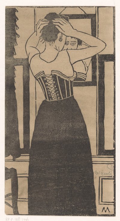 鏡の前で 作： Samuel Jessurun de Mesquita