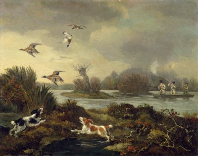 鴨撃ち》1820～45年頃（油彩・キャンバス 作： Samuel John Egbert Jones