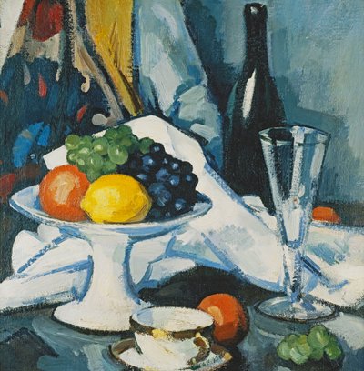 果物とワインc。 1922 作： Samuel John Peploe
