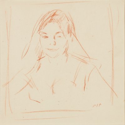 ベールを持つ少女 (楽観的) 作： Samuel John Peploe