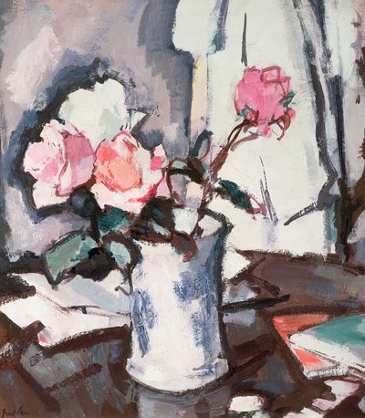 ピンクのバラ（油） 作： Samuel John Peploe