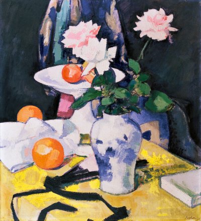 バラとオレンジ 作： Samuel John Peploe