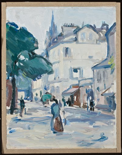 ストリートシーン、パリ、 作： Samuel John Peploe