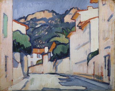 ストリートシーン、カシス、1913年頃（パネルに油彩） 作： Samuel John Peploe