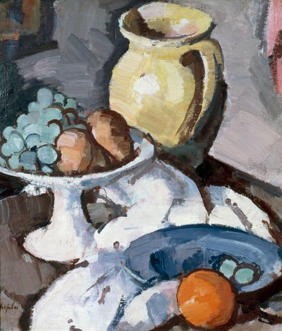 黄色い水差し 1930年頃 油彩・キャンバス 作： Samuel John Peploe