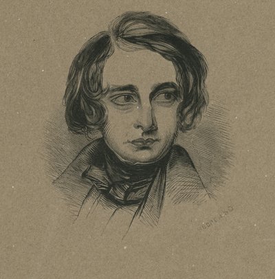フーパーによって刻まれた「ボズ」の肖像、c.1838 作： Samuel Lawrence