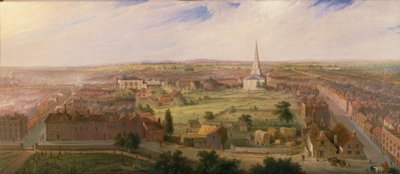 聖フィリップ教会のドームからのバーミンガム、1821 作： Samuel Lines