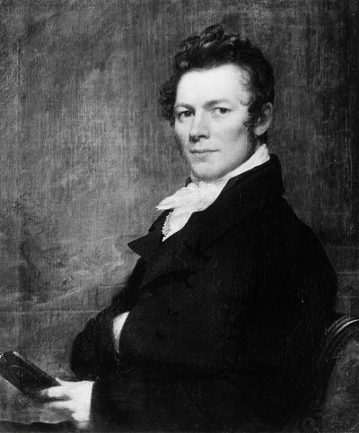 男の肖像、ca。 1820年。 作： Samuel Lovett Waldo
