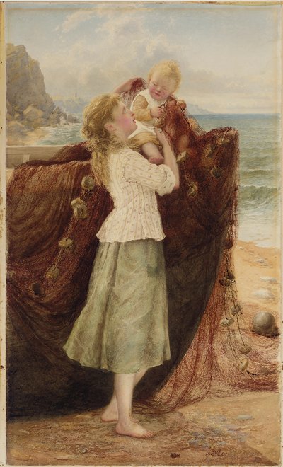 漁師の子供たち、1881 作： Samuel McCloy